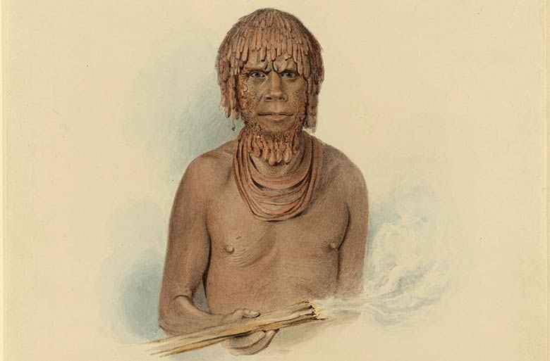 A painting of a woman