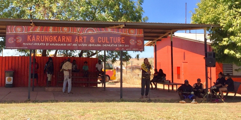 Community members gather for cultural activities in Kalkaringi 